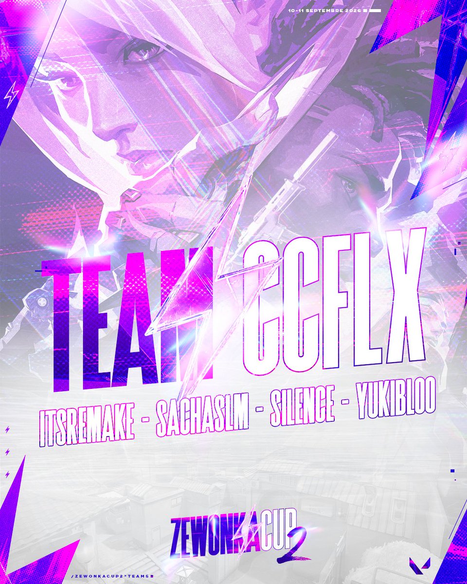 ZewonkaCup's tweet photo. ⚡️ CAPITAINE @Circonflexe__ ⚡️

Sa team :
- @SachaSLM_ 
- smurfsilence
- @YukiBloo_ 
- Itsremake

⏰ RDV JEUDI 10/09 à 14H pour la @ZewonkaCup 2 ! https://t.co/kZDXuM3mkw