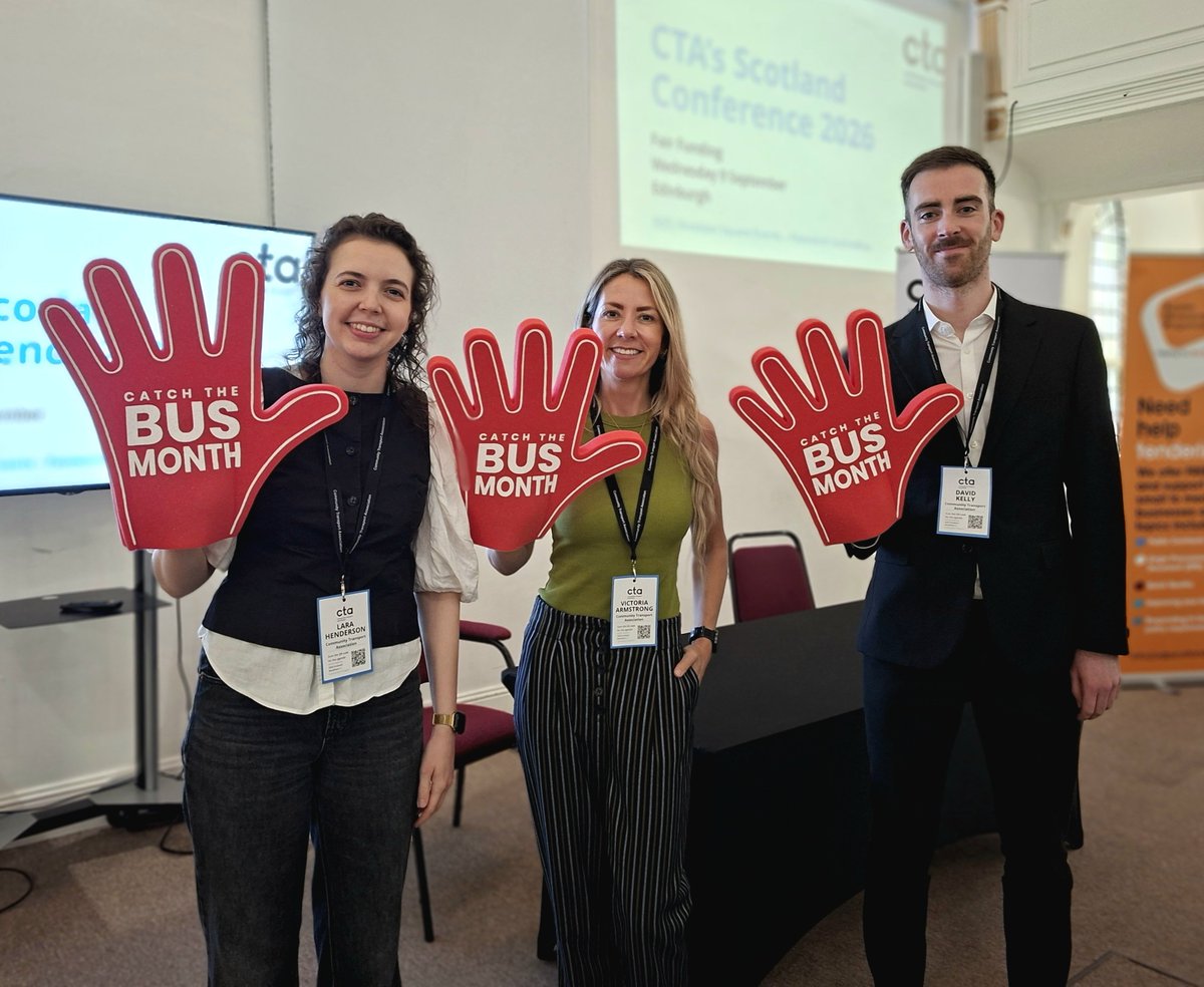 hannabususers's tweet photo. Great to be with @CTAUK1 at The CTA's Scotland Conference 2026 during @BusUsersUK #CatchTheBusMonth 🚌 👋 https://t.co/8GUN0xt1VD