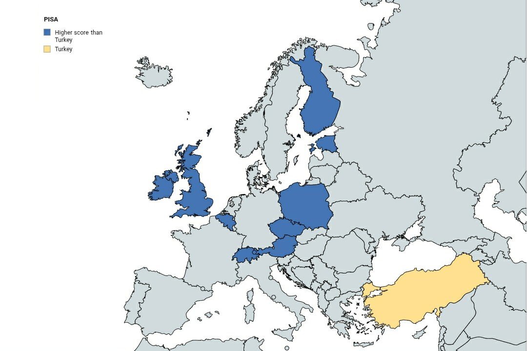 europe_kerstin's tweet photo. European countries with a higher PISA score than Turkey. https://t.co/kvi1yvlpVo