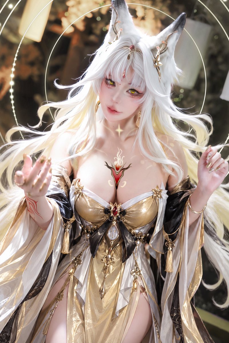 meenfox's tweet photo. Hsin (transformation form) / Wuthering Waves  🦊💛

#Hsin #WutheringWaves #cosplay #hsincosplay https://t.co/a4D2jTK8ta