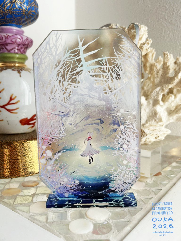 ojup's tweet photo. とりあえずTMに持ってくものを少しずつ……これは数が少なくお品書きに載せるか迷っている昔の絵のアクスタ🐚　FF7リメイクもとうとう完結かあ～と思いながら…… https://t.co/OttfMSitZD