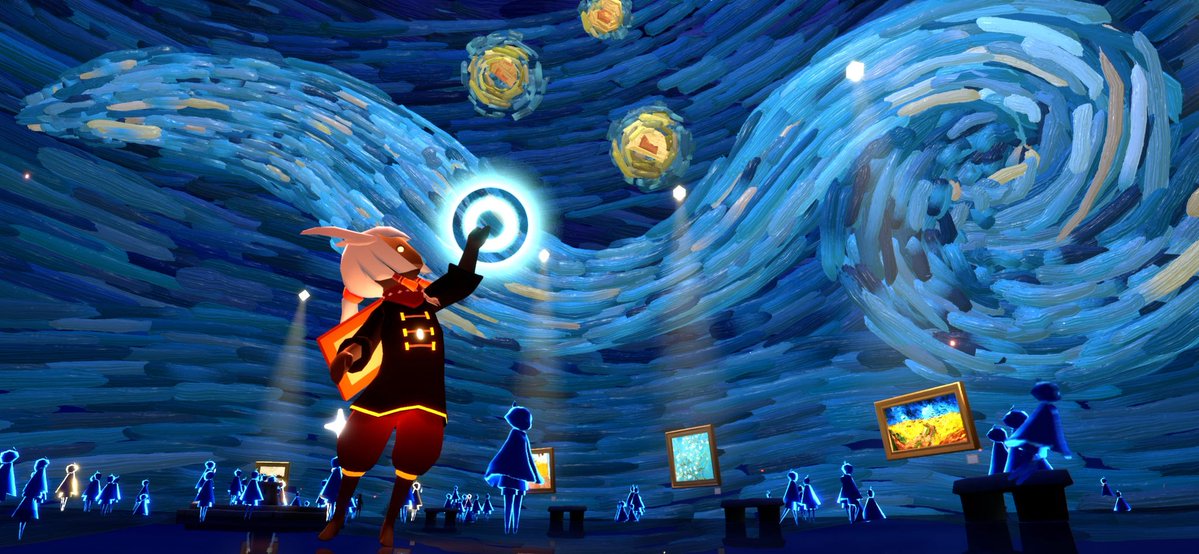 mobun0's tweet photo. Skyのゴッホの季節が気になって久々にプレイしたら最高のゲームだった https://t.co/GSftHxySq2