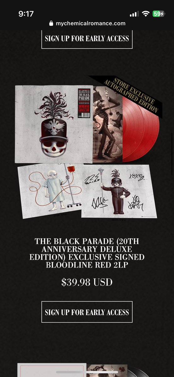 gwayupdates's tweet photo. Some of the 20th anniversary of The Black Parade items in the My Chemical Romance store (ft. stunning art by @JamesJeanArt) 🤍 https://t.co/Bl9Wn6NSQx