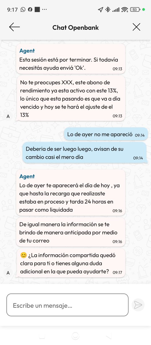 Chicosupre's tweet photo. @openbank_mx  está es la atención que uno merece? https://t.co/S50ttALmmS