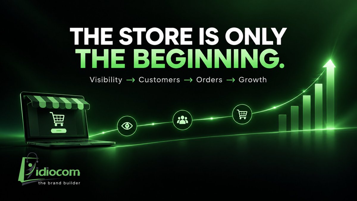 idiocom_saas's tweet photo. Your store is live.
Now comes the part that decides whether it grows.
Visibility.
Customers.
Orders.
Growth.
Building the store was only step one.
Tomorrow, we introduce Idiocom — The Brand Builder.
#Idiocom #Ecommerce https://t.co/YjJoDkYtvX