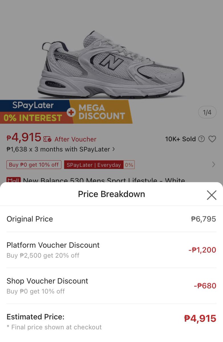 andengpicks's tweet photo. SHOPEE 9.9 SALE 🍊🍊🍊

from ₱6,795 to ₱4,915 na lang 😳😳😳

SUPER SULIT DEALS SA NEW BALANCE OFFICIAL STORE NOW

https://t.co/ck7Xkct37g https://t.co/G7kAdqHS1H