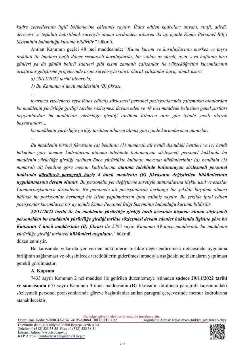 ankbzkrt06's tweet photo. 7433 S.K Uyarınca atanan ve 3 yıl geriye dönük çalışması "hizmet süresi" sayılan sözleşmeli personelin sınava girmesi gerekiyor. Cumhurbaşkanlığının emsâl yazıları var bu konuda. Bu yüzden kadroya geçenlerin de sınava girmesi  gerekiyor.
Bu konuda güçlü ses istiyoruz

@unipersen https://t.co/c1aVZ7zgpB