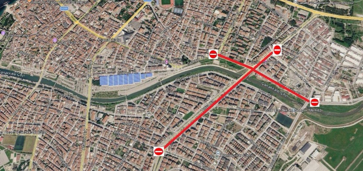 Ckalenetwork's tweet photo. Çanakkale Belediyesi, Troya Caddesi Yenileme Projesi kapsamında; Troya Caddesi, Setboyu Caddesi ve Metin Oktay Caddesi'nin kesişiminde bulunan Doğalgaz Kavşağı'nda yürütülen kavşak, orta refüj ve yol yapım çalışmaları nedeniyle belirtilen güzergâhların 9 - 14 Eylül 2026 tarihleri arasında yaya ve araç trafiğine kapalı olacağını açıkladı.