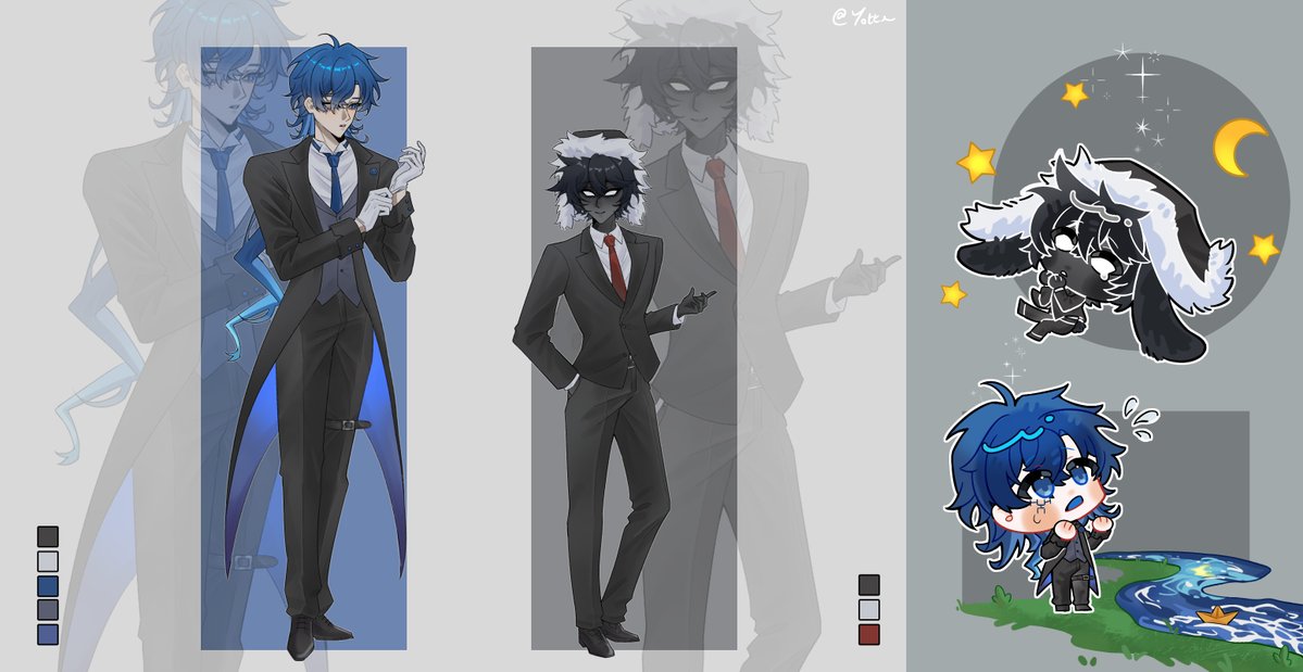 Yotte2580's tweet photo. 總是忘記自己想好的F擬人形態，乾脆畫出來給自己方便畫同人好了，也很久沒畫立繪了˚₊⳻ ̫⳺੭˚
覺得狼尾蠻適合的，服裝我覺得執事服蠻符合小助手的設定（幫忙主人解決問題
#xqree #falsity #mcyt https://t.co/hdHDdj1VMp