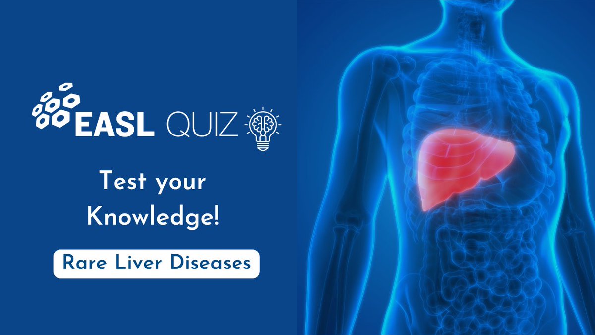 EASLnews's tweet photo. Test your guidelines knowledge as we explore today the case of a 32-year-old man who was referred for evaluation of elevated liver enzymes, hyperferritinaemia, and hepatic steatosis identified on ultrasound.

This EASL Quiz was developed in collaboration with ESPGHAN.

Play here: https://t.co/WpT8iEl9YH