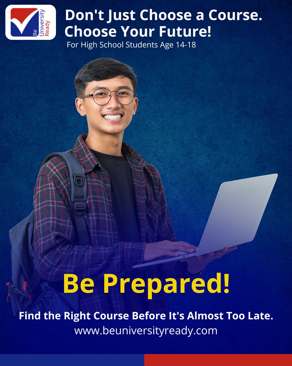 BeUniReady's tweet photo. @OpenAI Preparing students for university shouldn’t stop at academic readiness. Career exploration and early exposure can help students make more informed choices about their future. 

𝗕𝗲 𝗨𝗻𝗶𝘃𝗲𝗿𝘀𝗶𝘁𝘆 𝗥𝗲𝗮𝗱𝘆
https://t.co/oY6o31GfSG https://t.co/T7p8hPvfiH
