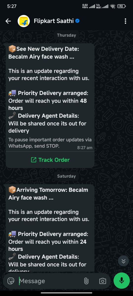 p_vedanaparthi's tweet photo. Why are you doing like this @Flipkart @flipkartsupport for your genuine customers, why are irritating like this , please @flipkartsupport resolve my problem. Please deliver my order , i need that order most.
#worstservice https://t.co/apU4diKyJd