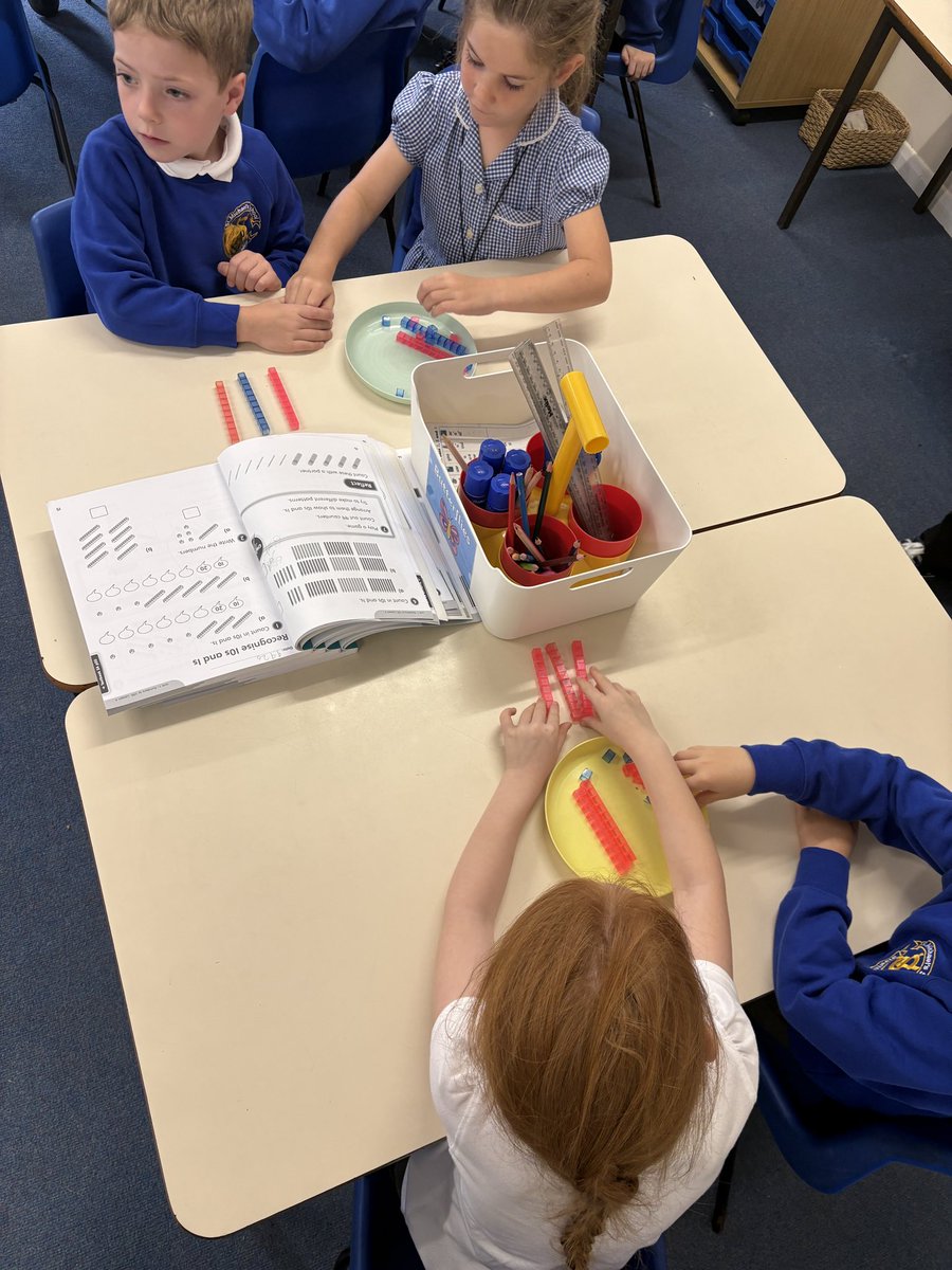 MissHylandStM's tweet photo. Using base 10 in Maths this morning to count tens and ones @StMSchStewkley #MathsatStMichaels https://t.co/plNTD96bux