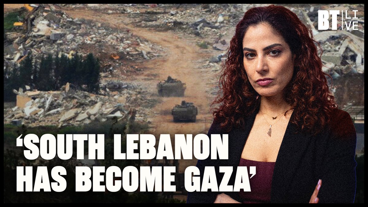BTnewsroom's tweet photo. "Whether or not Hezbollah fires almost doesn't matter. Look at Syria: Israel is still bombing Syria while openly stating interest in its land.”

@RaniaKhalek: Israeli bulldozers, artillery don't discriminate between resistance &amp; capitulation.

WATCH: https://t.co/p66DIhWEPj https://t.co/D3VQABt8QI