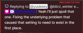 yuukeey_ttv's tweet photo. @staticdots about that, i asked about the bug on apply's stream, so they just prob enabled that by default and get rid of that setting entirely... https://t.co/sKn6QUS2uL