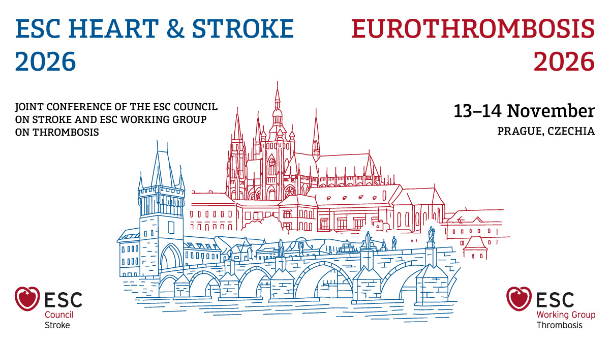escardio's tweet photo. There’s still time to submit your abstract to ESC Heart & Stroke 2026 – EuroThrombosis 2026, taking place in Prague, Czechia on 13-14 November https://t.co/FmaGXpxrwc

⏰ The deadline has just been extended to Monday, 14 September ⏰

If your abstract is considered one of the best, you’ll be selected to present it. When you submit on the online platform, you can also apply for a travel grant. 

This joint meeting will bring together leading clinicians, researchers, and allied healthcare professionals from across Europe and beyond to share the latest advances in stroke and thrombosis research. Submit now and be one of them!

@ESCWGThrombosis @ESCStrokeChair #ESCStroke #ESCHeartAndStroke #EuroThrombosis