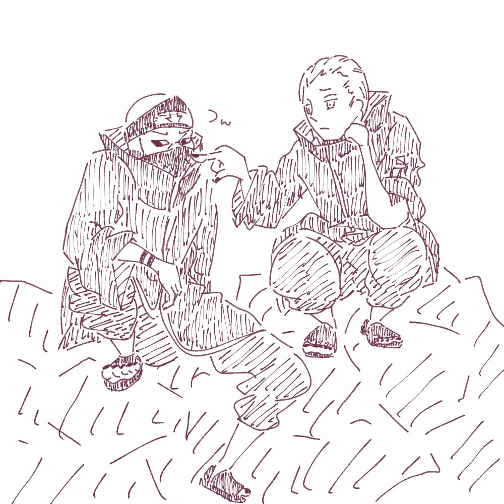 pomyomy's tweet photo. 角都と飛段の、座るときふたりとも脚開いてそうなところ、好き
いや、ごめん、閉じてても好きだわ、ごめんな https://t.co/fOc5DSkR3J