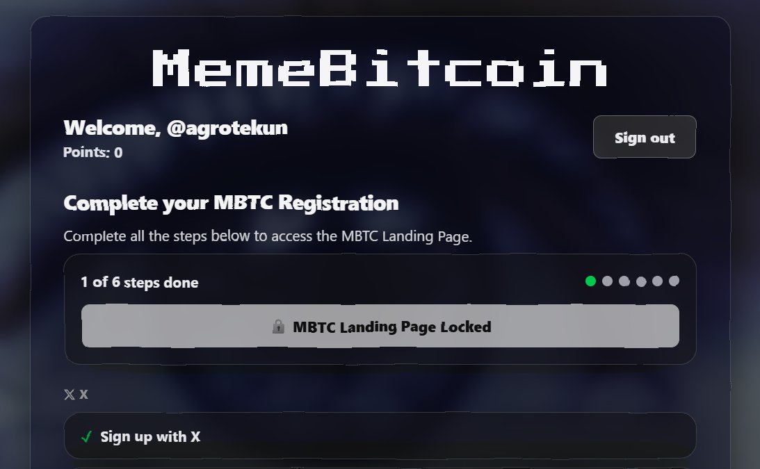 agrotekun's tweet photo. 🎁 Airdrop Project : MBTC (MemeBitcoin : @1096361BTC  )
🔗 Link : https://t.co/UJKsv4i0tF
KODE Bonus : xisqthxu

- Klik link diatas
- Konek X
- Selesaikan 6 langkah
- Earn Reward MBTC https://t.co/GZHDn462EB