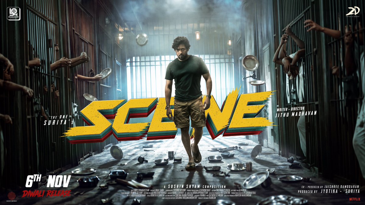 Suriya_offl's tweet photo. Hi Dear All, 

Here’s a glimpse into #Scene 

▶️ https://t.co/pPhOQBb97G 

In cinemas from 6th Nov 2026
#Deepavali2026 

#JithuMadhavan #Jyotika @sushintdt #NazriyaFahadh #Naslen @rajsekarpandian @ZhagaramOffl @2D_ENTPVTLTD @SonyMusicSouth https://t.co/pKb40yBlp6