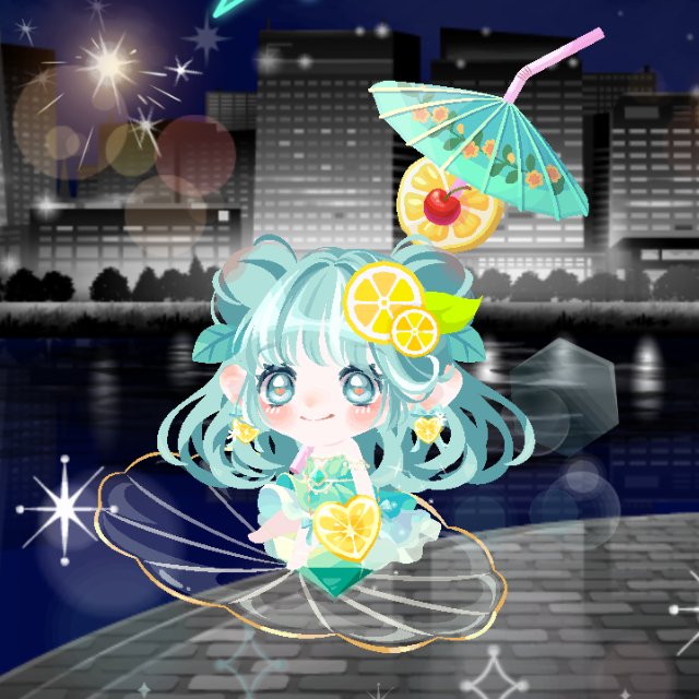 roagamehallo's tweet photo. ちょっとだけ気になっていた、カクテルパラソルレモン買った🍋
もうドナない（笑）
#ポケコロコーデ https://t.co/q5Zko7fkdF