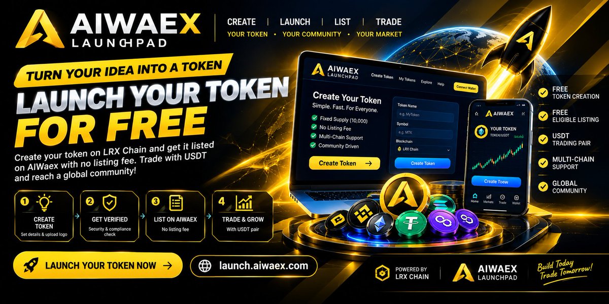 luncrepublic's tweet photo. 🔥 Got a token idea? Launch it for FREE.
Create → Launch → List → Trade 🚀
🌐 https://t.co/CQJsP85tB3
#Crypto #MemeCoin #TokenLaunch #LRX #LRXChain #Web3‌‌ https://t.co/wBuuT1AfQH