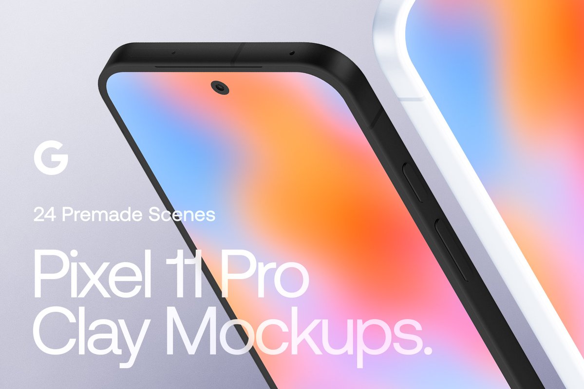 asylabofficial's tweet photo. ⚪️✨ Achieve a clean, modern aesthetic with the Google Pixel 11 Pro Clay collection!
Showcase your UI with 24 customizable clay mockup scenes for Photoshop & Figma.
👉 Get the full pack: https://t.co/uWFdPjUzyK
#DesignResources #GooglePixel11Pro #Figma #Photoshop #Mockup https://t.co/E9z3nMv8Wb