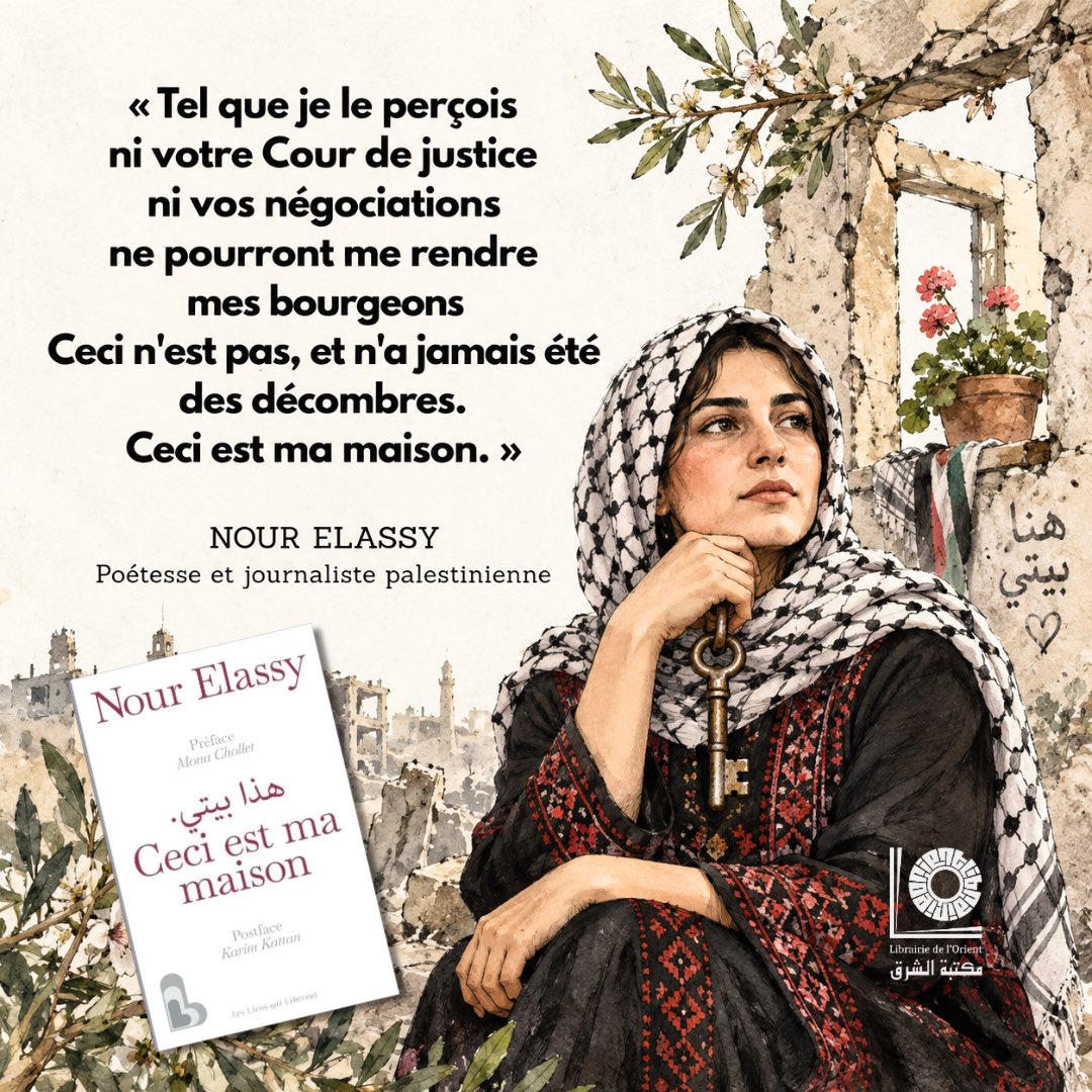 orient_lib's tweet photo. Dans Ceci est ma maison, Nour Elassy fait entendre une voix née à Gaza, entre déracinement, mémoire et attachement à la terre. À travers ses poèmes, la maison devient ce que l’exil, la destruction et la violence ne peuvent effacer : une appartenance, une histoire, une part de soi https://t.co/N0WZQoarZF