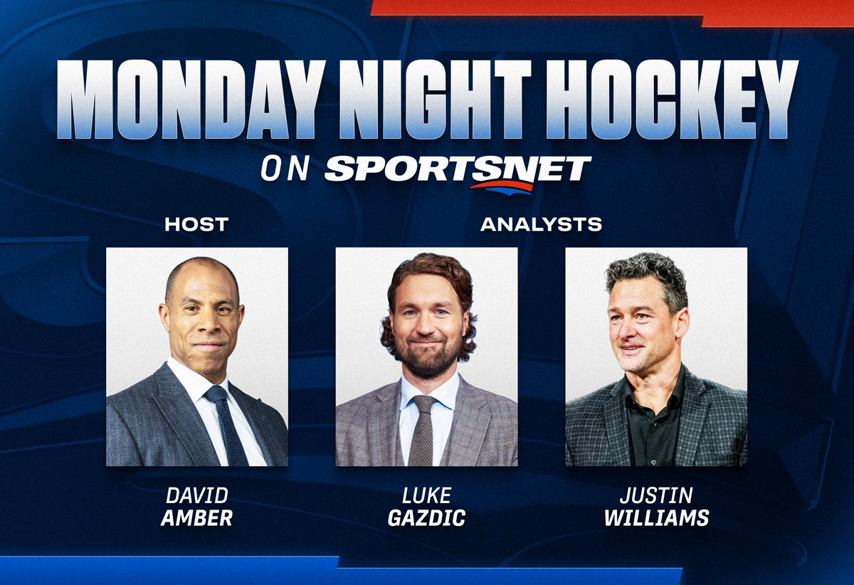 SportsnetPR's tweet photo. 🚨 Saturday Night Hockey debuts Oct 3, featuring Ron MacLean, Kevin Bieksa, Elliotte Friedman &amp; Colby Armstrong

🚨Monday Night Hockey returns Oct 5 with David Amber, Luke Gazdic &amp; Justin Williams, and new this season, streams exclusively on Sportsnet+

https://t.co/Amvoz3zXcK https://t.co/Q26GaRCFeH