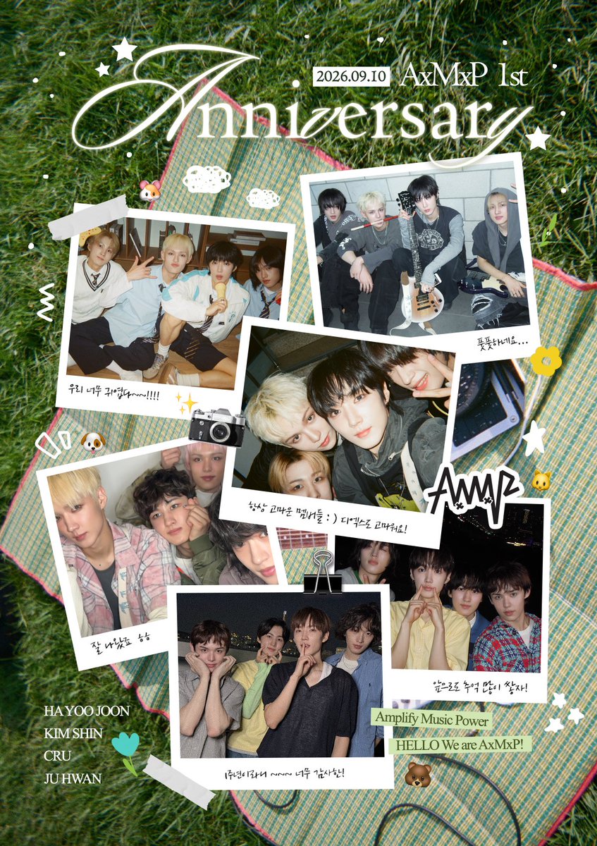 FNC_ENT's tweet photo. [Anniversary] #에이엠피데뷔1주년 #AxMxP_1st_Anniversary 
2026.09.10 #에이엠피 #AxMxP 의 데뷔 1주년을 축하해주세요♡
@AxMxP_official https://t.co/xyJTs9AXXk