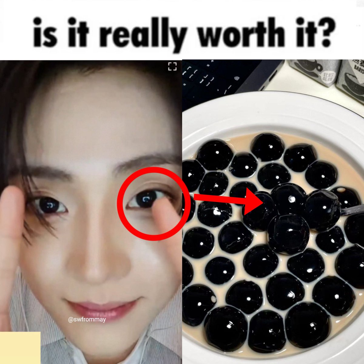 wonyangiful's tweet photo. is the sangwon boba really worth it? https://t.co/MkQpXYiC9L