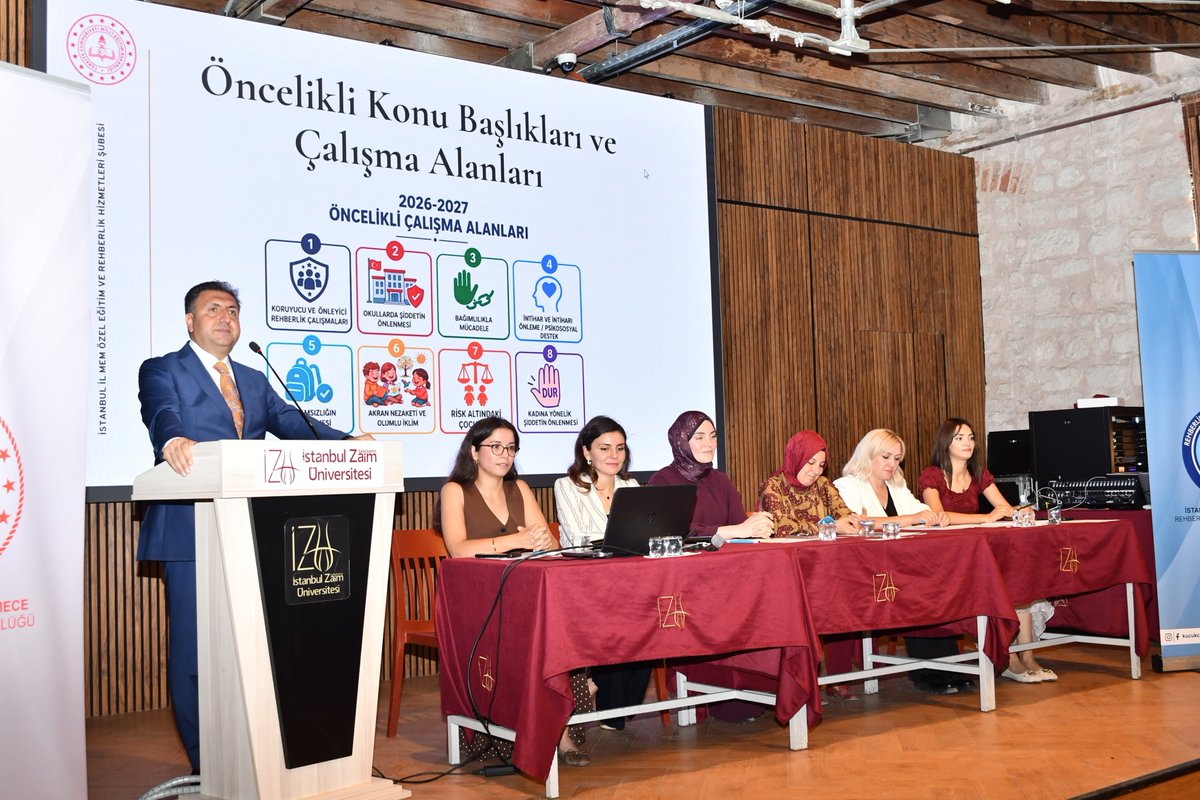 istanbulilmem's tweet photo. 🔺️ İstanbul genelinde tüm ilçelerimizde eş zamanlı olarak hayata geçirilen “İlçe Rehber Öğretmen/Psikolojik Danışman Toplantıları” kapsamında Küçükçekmece ilçemizdeki program, İstanbul Sabahattin Zaim Üniversitesi Rektörü Sayın Prof. Dr. İsmail Küçük, İl Millî Eğitim Müdürümüz Murat Mücahit Yentür, akademisyenler, eğitim yöneticilerimiz ve öğretmenlerimizin katılımlarıyla İstanbul Sabahattin Zaim Üniversitesi ev sahipliğinde gerçekleştirildi.

📍Küçükçekmece

@tcmeb @Yusuf__Tekin @MucahitYentur