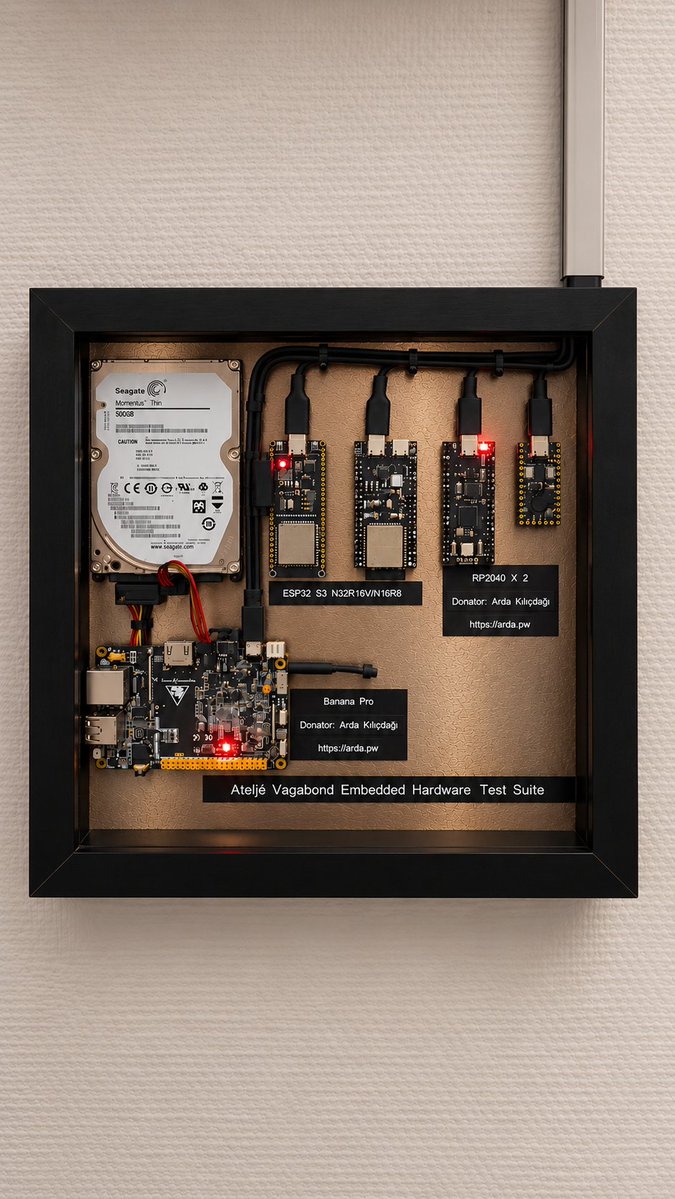 AteljeVagabond's tweet photo. The Ateljé Vagabond Embedded Hardware Test Suite is taking shape. 🛠️
Thanks to all your donations — and a special thanks to @ardadev for contributing to the lab! ❤️ https://t.co/c2TtX2K8Oa