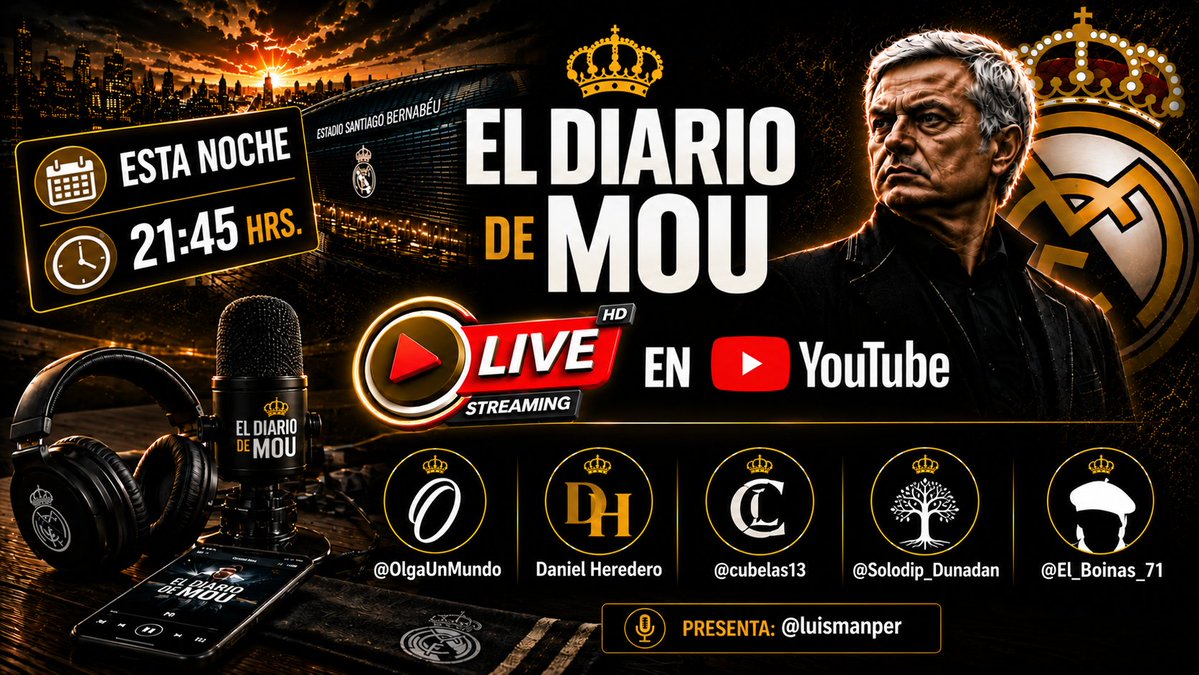 eldiariodemou's tweet photo. Directazo esta noche a eso de las 21:45 para hablar de toda la actualidad de nuestro Real Madrid.  

Pasaros  ⬇️😉

https://t.co/AqzrCXzlO8 https://t.co/iybAfIo0BK