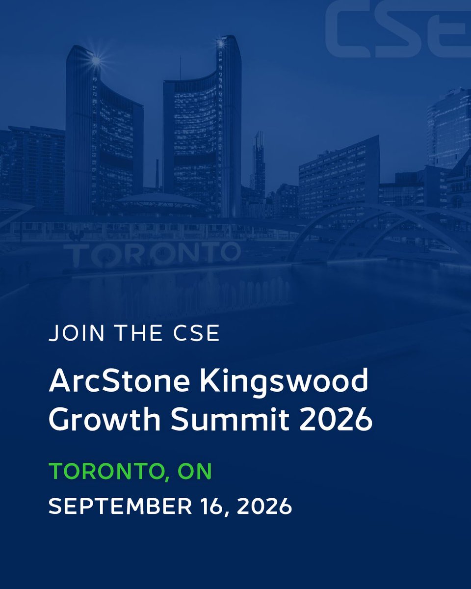 CSE_News's tweet photo. The CSE is proud to be a Gold Sponsor of the ArcStone Kingswood Growth Summit 2026 on September 16 at the Sheraton Centre Toronto Hotel in Toronto.

Attracting hundreds of attendees, this premier growth conference convenes issuers, investors, and capital markets leaders from across North America. Combining expert discussions on public listings and cross-border capital access with curated one-on-one meetings, the event provides ample opportunities to share insights, build relationships, and learn more about leading U.S. and Canadian exchanges.

We hope to see you there!

Learn more: https://t.co/wwM8FqAoq5

#ArcStoneKingswoodGrowthSummit #GrowthSummit2026 #ArcStone #AlwaysInvested