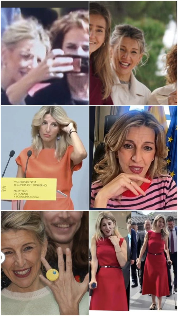 MarBalCas's tweet photo. Yolanda Díaz gritando a la oposición que dan vergüenza.
1-Selfies en el funeral del Papa
2-Riéndose en el funeral de Adamuz
3-Disimulando porque no tiene ni papa de inglés 
4-Haciendo 1 directo y no ir nadie
5-Posar con un anillo mangado
6-No saber en qué pie tiene el esguince https://t.co/tm3b5M1q9l