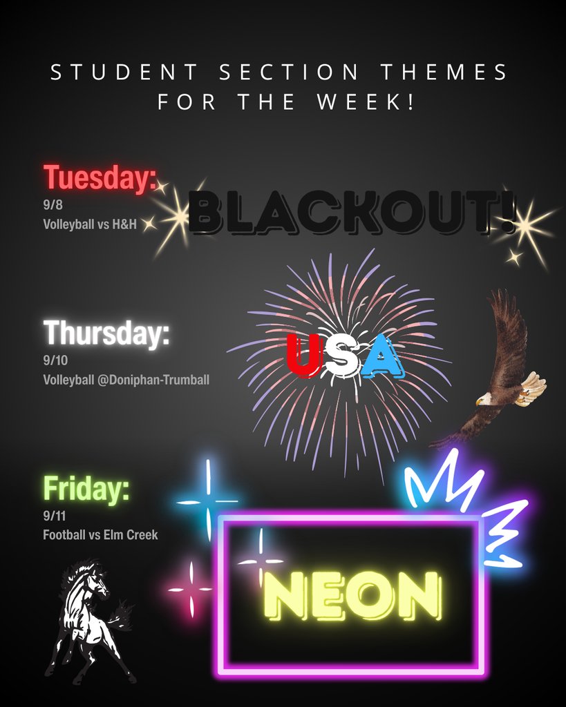 SchoolSutton's tweet photo. Student section themes for the week! https://t.co/uLvQ0QAW38