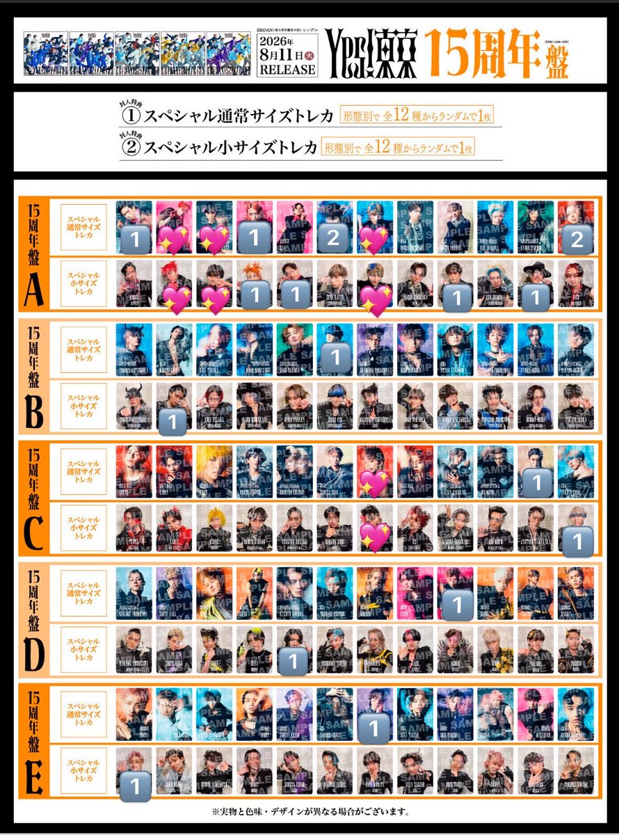 Kaede3768143501's tweet photo. EBiDAN Yes! 東京 Y東トレカ ミニトレカ 交換  15周年盤 通常盤 

譲▶︎🔢

求▶︎💖

郵送での取引となります
お気軽にお声掛けください！
※条件の良い方優先で取引させていただきます。ご了承ください https://t.co/5fslRtrNor