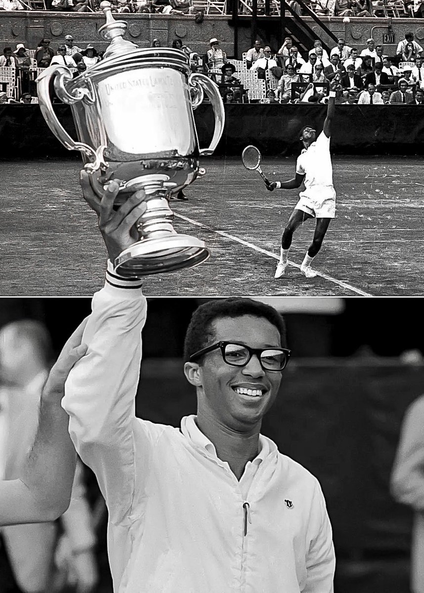 Racquetechie's tweet photo. On this day in history…September 9, 1968
Arthur Ashe wins the first #USOpen Tennis Championship of the Open Era, becoming the first Black man to win a Tennis Major🏆🎾 https://t.co/g8mPJMI0K8