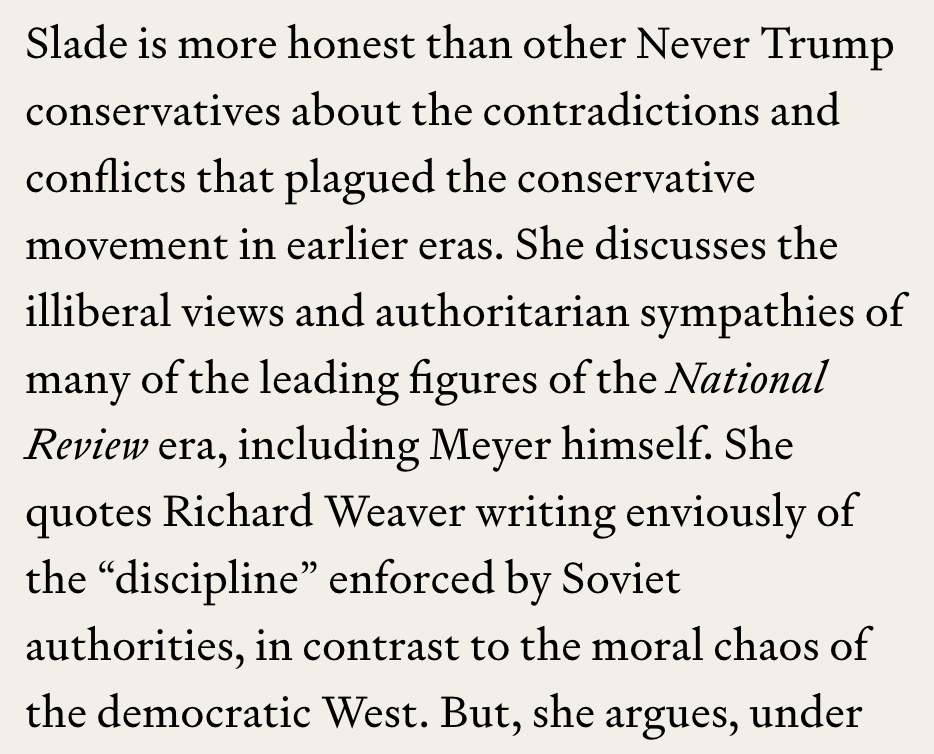 matthewschmitz's tweet photo. The founding fathers of conservatism weren’t that liberal:

•Richard Weaver admired the “discipline” of the USSR.
•Whittaker Chambers said he always favored Stalin over Trotsky.
•Frank Meyer ordered a fellow Communist agent to give up gay sex.
https://t.co/zOVXPZGV8I https://t.co/sugWmCawNA