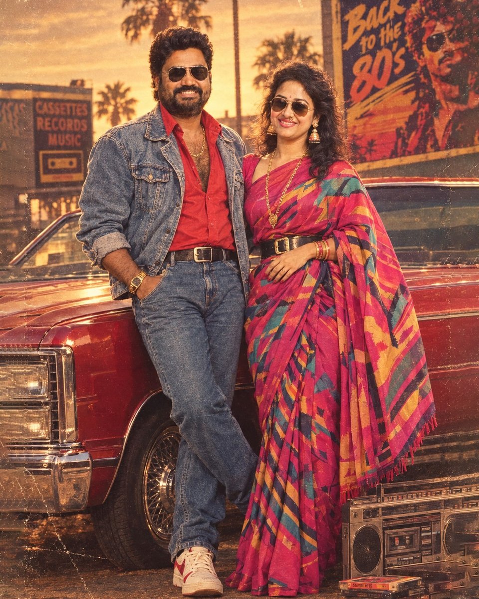 sscharles's tweet photo. 1980 கால ரெட்ரோ டிரெண்டில் இணைந்தோம்!

"1980s Vintage Vibe! 🎞️✨"

#RetroVibes #1980sStyle #VintageVibes #RetroTrend #NostalgiaStyle https://t.co/DgYIXRv6Q9