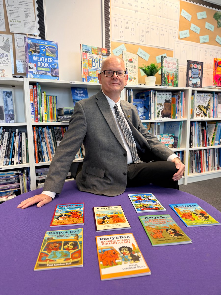 arkkingsacademy's tweet photo. 📚 Huge congratulations to Paul Bull, our Music Director, on publishing his fantastic 7-book series, Rusty &amp; Boo – Barking Across Britain! 

A hilarious adventure for readers 7+ following two dogs on a chaotic tour around Britain.

👉 https://t.co/F5pb9J9QVS https://t.co/xxv5X5w0FV