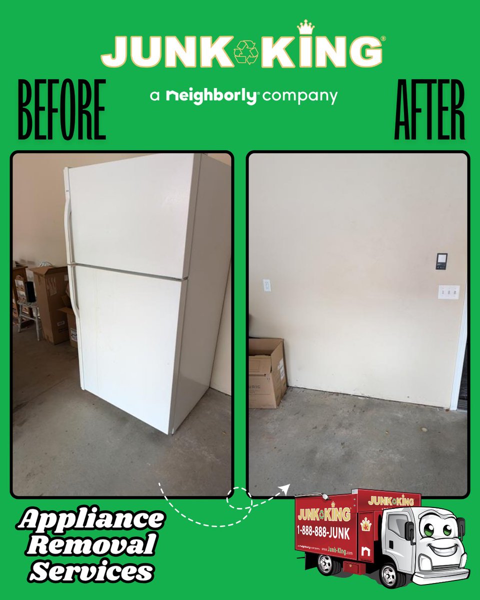 DesMoinesJunk's tweet photo. Call us if you have an appliance that needs to be removed! We haul away washers, dryers, refrigerators, dishwashers, and more. Junk King Des Moines offers fast, reliable service. ✨ Contact us today! #JunkRemoval #DesMoines #Declutter https://t.co/JT5cLMhVcz