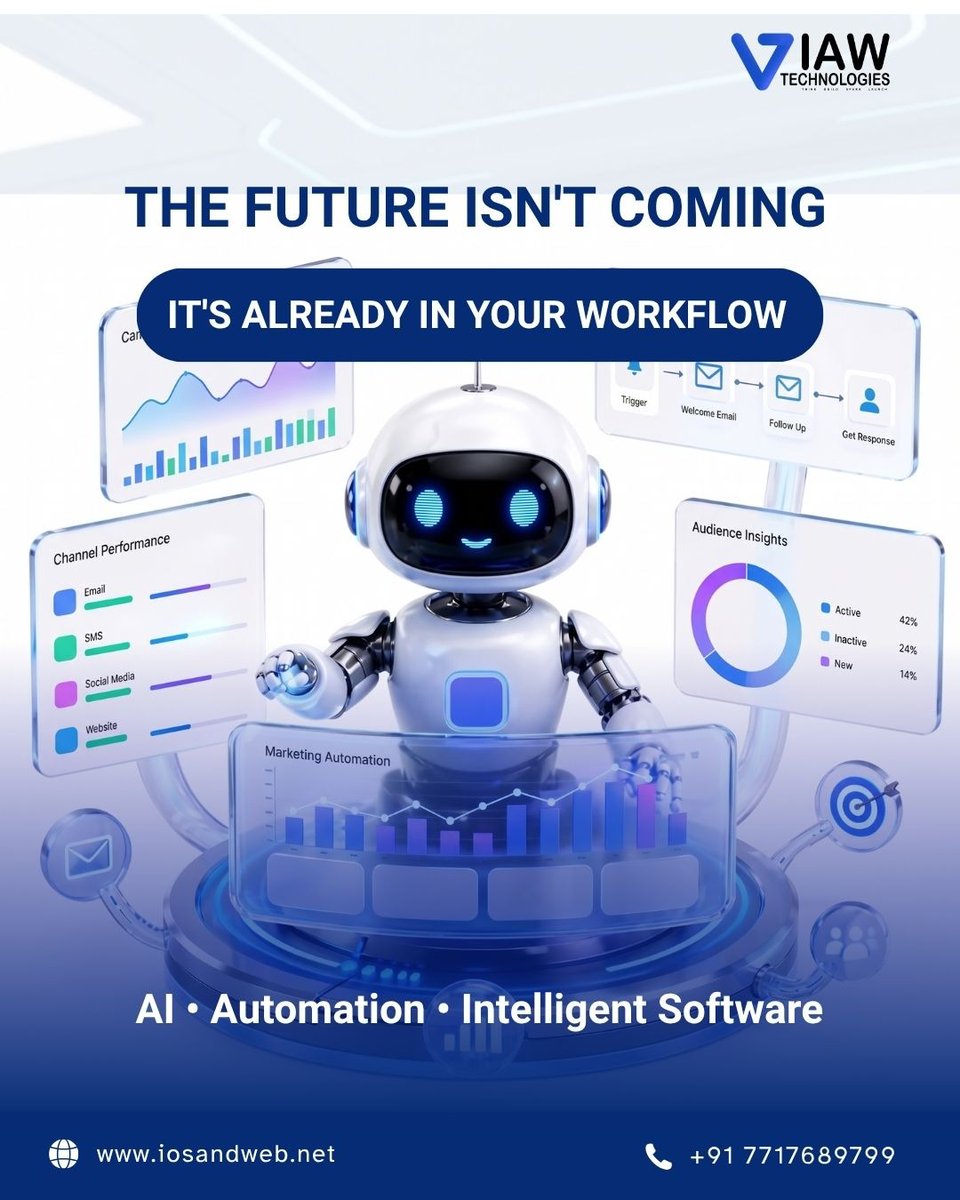ContactIaw's tweet photo. AI isn’t tomorrow. It’s today. 🤖
From smarter workflows to intelligent automation, the future of business is already here.
Ready to work smarter?
👉 https://t.co/imxCAwg51x
#AI #Automation #SoftwareDevelopment #Innovation https://t.co/Ob20jpoFLx