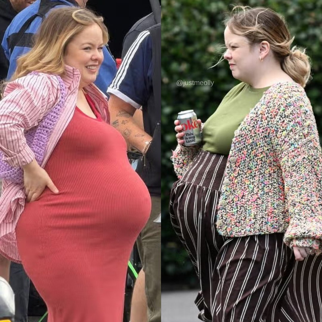 Justmeolly's tweet photo. Nicola Coughlan playing a pregnant Mary Maloney, but she looks ready to pop at any second. 🥹😭❤️

Btw, she looks so gorgeous! ✨ https://t.co/kjzeHKt8Hp