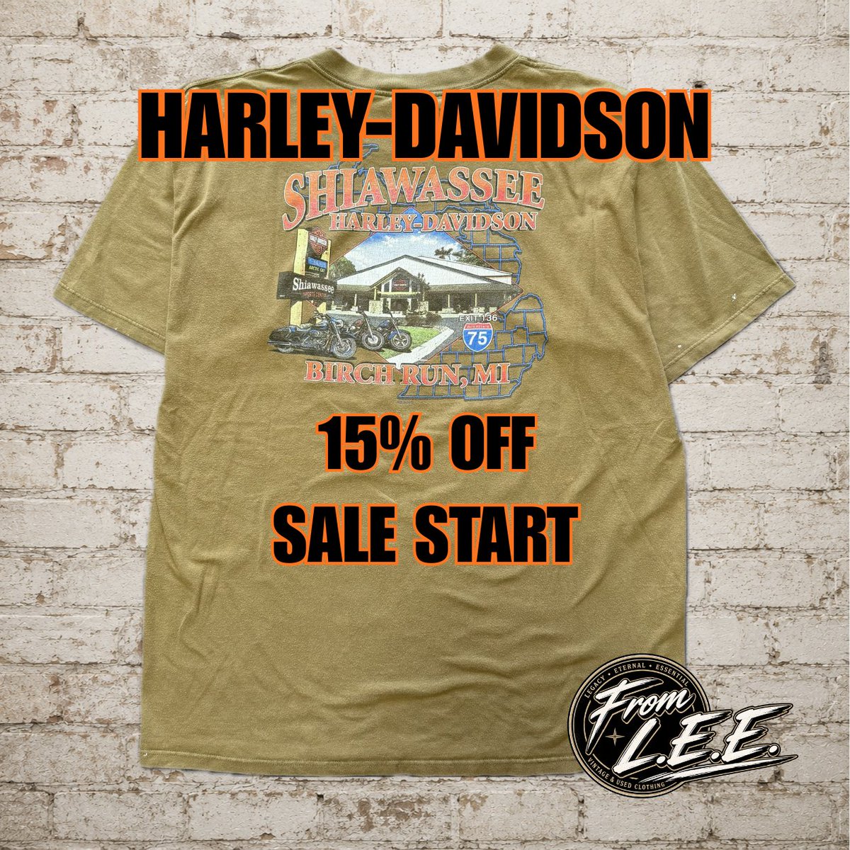 from_lee_furugi's tweet photo. 今回はHarley-Davidson Tシャツを
SPECIAL PRICE！
2006年 → 15%OFF
2002年 → 10%OFF
これからの季節に向けて お気に入りの一着をぜひ！

気になる方は プロフィールのショップリンクから ぜひお立ち寄りください！
#FromLEE
#ハーレーダビッドソン
#セール
#古着屋 https://t.co/tGlaHSXzPt