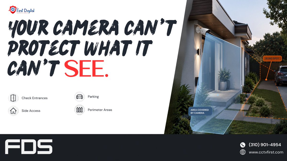 cctv1st's tweet photo. 🎥 Is Your Security Camera Coverage Really Complete?
Need help identifying coverage gaps? First Digital Surveillance can help you plan a smarter camera layout.
📞 (310) 901-4954
🌐 https://t.co/NXAfOFnYJz
#CCTVInstallation #SecurityCameras https://t.co/YdHHv3ZlqG