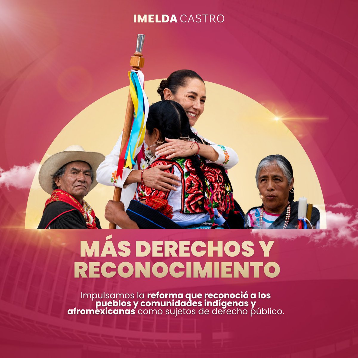 imeldacastromx's tweet photo. Durante mi etapa como senadora de la República, fui parte de una mayoría legislativa que convirtió importantes causas del pueblo en derechos. 🇲🇽

Los Programas para el Bienestar y los derechos de los pueblos indígenas y afromexicanos son dos de los avances que acompañé desde mi labor legislativa.

Hoy les comparto parte de ese trabajo y de las causas que han acompañado mi trayectoria. ❤️