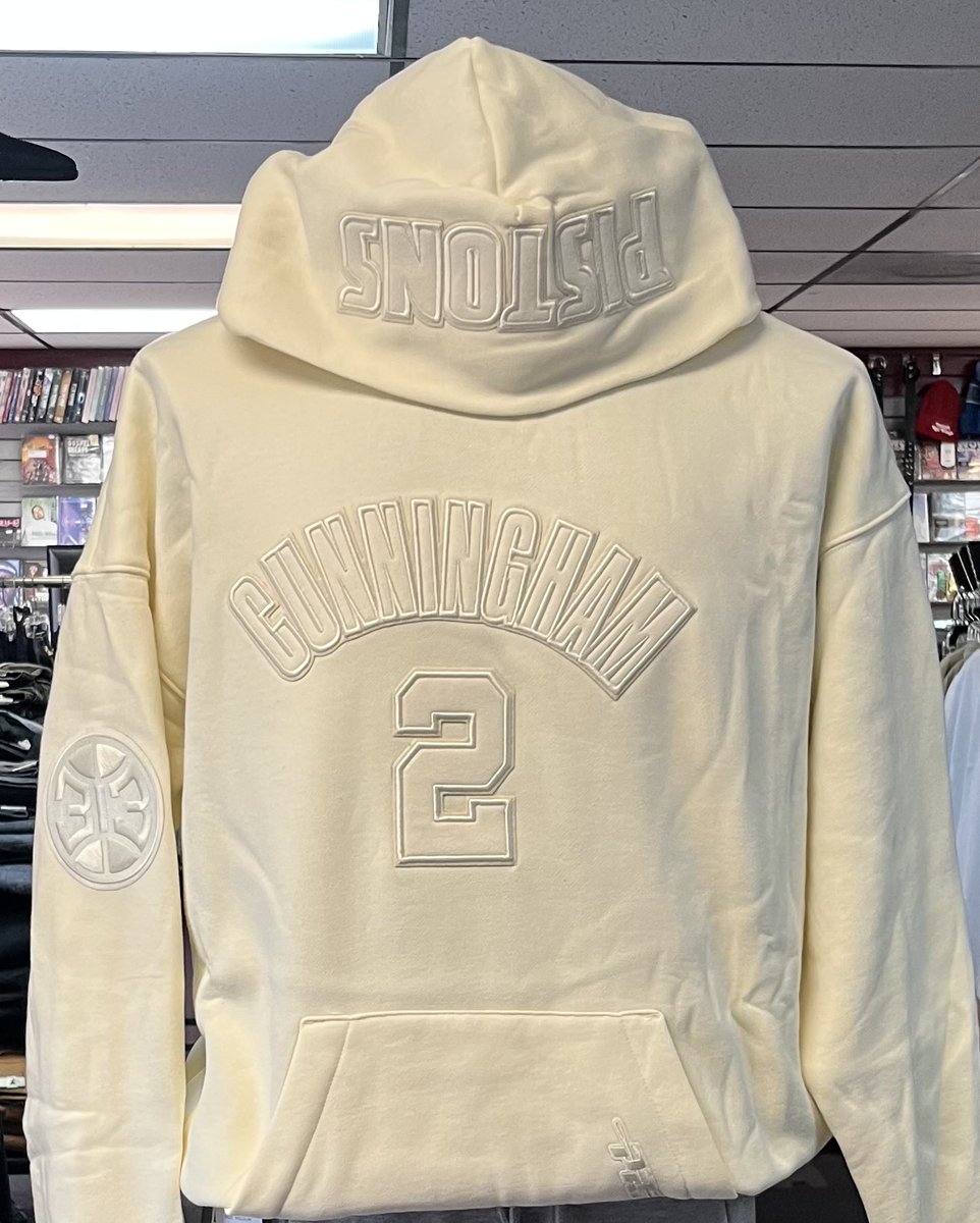 shantinique's tweet photo. Detroit Pistons Cade Cunningham # 2 Eggshell Hoodies available now at Shantinique music and Sportswear stores 8933 Harper avenue at Holcomb in Detroit Michigan phone 📱 313-923-3040 or online at https://t.co/ia6aiCoaEl log on 24/7 for more information https://t.co/6FLABtwZ5E