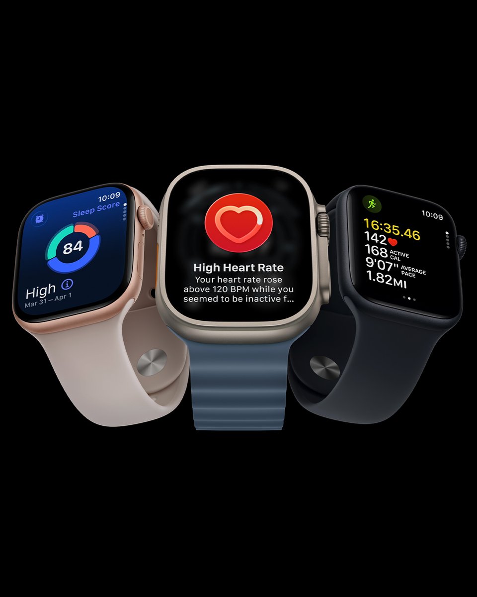 techsantos's tweet photo. 💥 Nuevo Apple Watch series 12 y Apple Watch Ultra 4

-S11 Chip
-Series 12 colores: Space Grey, Black, Light Gold and Dark Bronze, Ceramic Pearl White y Night Blue
-Versión Aluminio ahora tiene Ceramic Shield
-Ultra 4 mejor batería y más eficiente
-Sensores más eficientes
-24 veces más rápida lectura de frecuencia cardiaca
-App de salud rediseñada para Apple Watch
-Nuevos micrófonos para Audio Intelligence, ayuda a identificar distintos sonidos
-Live Rewind te transcribe lo que dijiste hace 15 segundos
-Funciona con Siri Recap
-Series 12 desde $399 USD y Ultra 4 desde 799 USD
-Preventa 9 de septiembre y venta 18 de septiembre