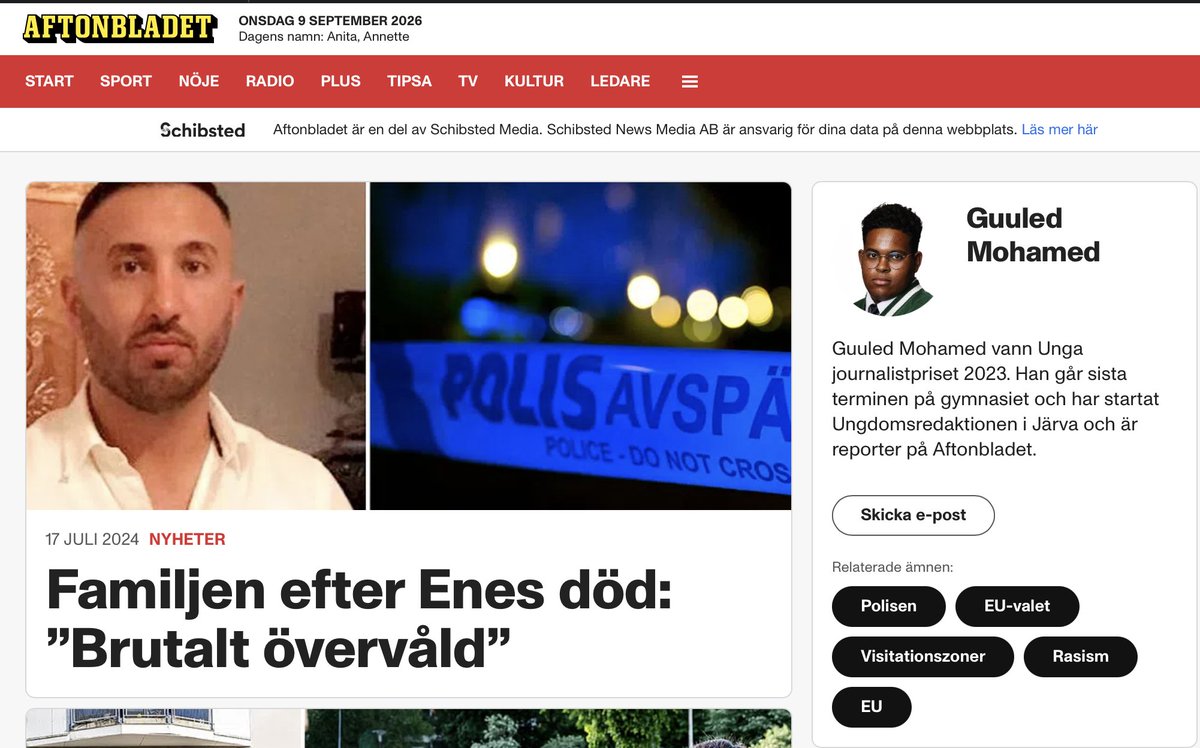lulletot's tweet photo. I SVTs statsministerduell ska "vanliga väljare" få ställa frågor till partiledarna. En av dem är Guuled Mohamed. Tidigare journalist på Aftonbladet. https://t.co/I7NWAsC3Ty